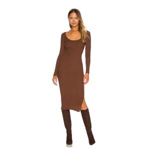 REVOLVE L’Académie Nessa Sweater Dress in Chocolate NEW